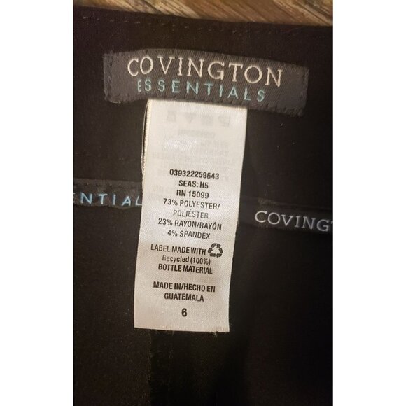 Covington Essentials Black Dress Pants, Size 6 - Picture 7 of 10